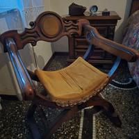 Sedia Savonarola in legno 