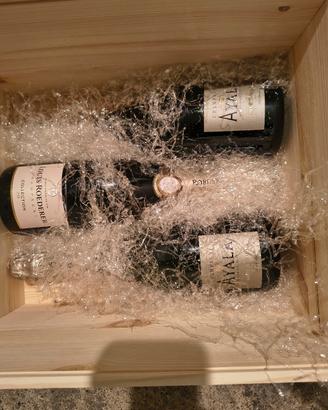 Cassetta di vini pregiati di champagne 
