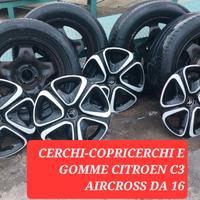 CERCHI-COPRICERCHI e GOMME CITROEN C3 Aircross 16