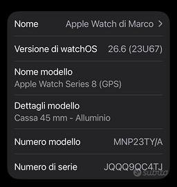 Apple Watch 45 mm Serie 8