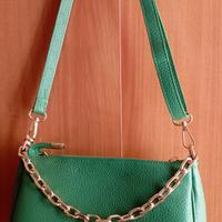 Borsa pelle verde