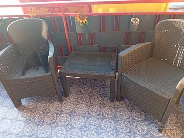 tavolo e sedie da giardino 