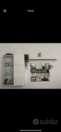 Sala da pranzo con Mobile tv, vetrina mensola spec