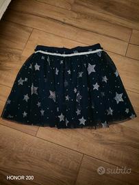 Gonna blu tulle con stelline Desigual tg 8 