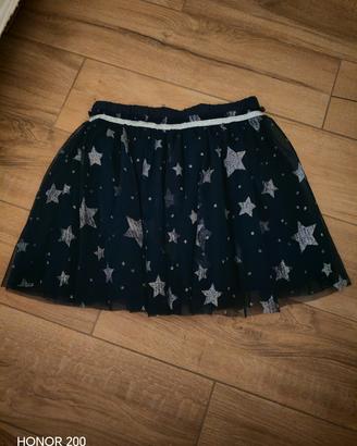 Gonna blu tulle con stelline Desigual tg 8 