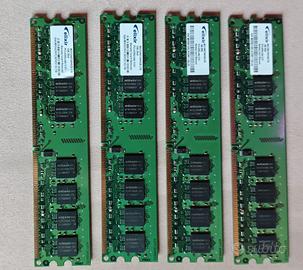 RAM PC e MAC 4x1 GB DDR-2 PC2-4200U  533Mhz ( 4GB)