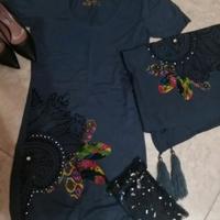 set completo abito e mantella desigual t. M