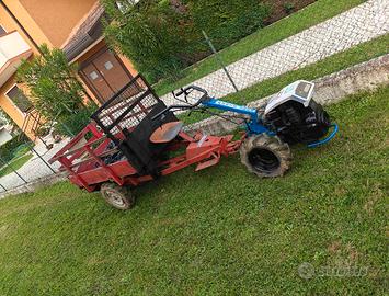 motoagricola diesel 4x4 con rimorchio