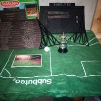 Lotto tabellone, coppa, pallone Subbuteo anni 80