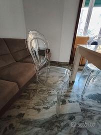 Set 4 Sedie Trasparente  Belle Epoque