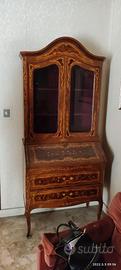 credenza trumeau  ribalta  intarsiato maggiolini