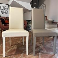 Sedie in pelle sala da pranzo