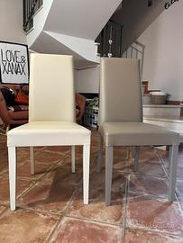 Sedie in pelle sala da pranzo