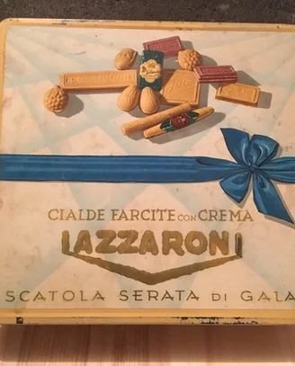 scatola vintage pasticceria Lazzaroni anni 1950/60