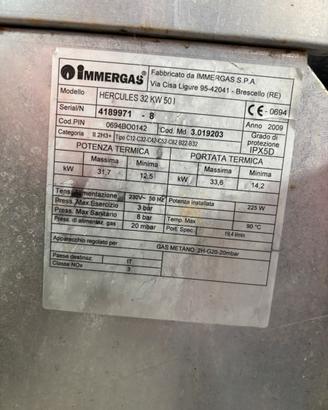 Scheda caldaia immergas hercules 32kw