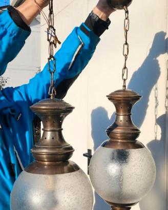 Coppia lampadari vintage