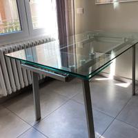 Tavolo vetro allungabile
