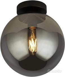 Plafoniera paralume a sfera Ø 25 cm nero fumo grig