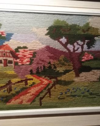 Quadro ricamato a mano