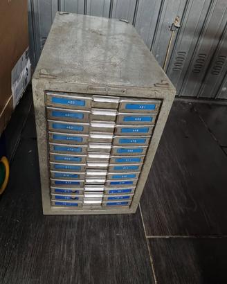 SCHEDARIO CASSETTIERA KARDEX VINTAGE ANNI 70