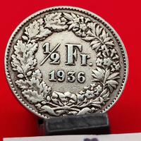 1936 Svizzera ½ Franco Ag 835 2,5g