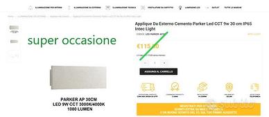 APPLIQUE ESTERNO Parker CEMENTO