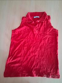 A 1€ Maglietta senza maniche rossa donna Taglia S