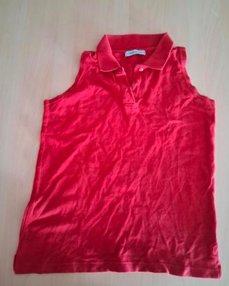 A 1€ Maglietta senza maniche rossa donna Taglia S