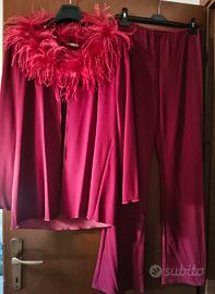 completo pantalone canotta e maglia lunga aperta