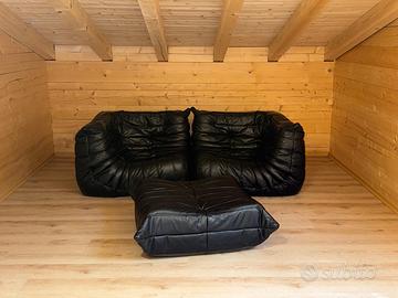 Togo Ligne Roset - Divano pelle 3 moduli