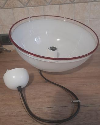 Lampadario vintage - vetro di  Murano incamiciato