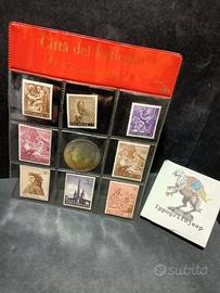 Set francobolli moneta Città del Vaticano Papa