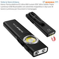 Torcia Elettrica Klarus E5 Ultra 800 Lumen