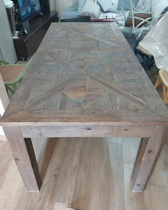 Tavolo 8 posti in legno rustico