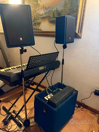 Impianto audio con mixer