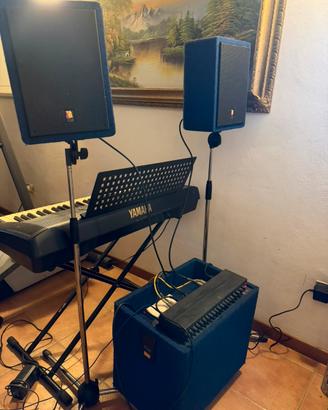 Impianto audio con mixer