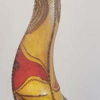 LAMPADA da terra in  PELLE Etnica