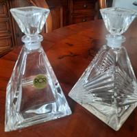 Due bottigliette vintage in cridtallo RCR