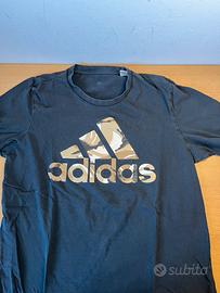 T-shirt Adidas nera - Logo Camouflage - Taglia S