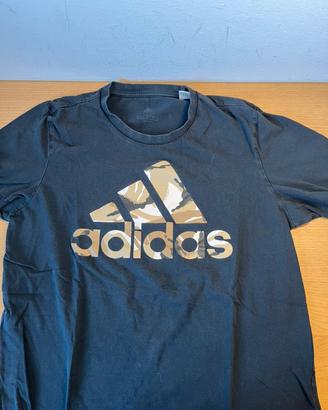 T-shirt Adidas nera - Logo Camouflage - Taglia S