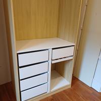 Cassetti pax con divisorio e porta pantaloni