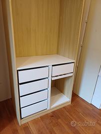 Cassetti pax con divisorio e porta pantaloni