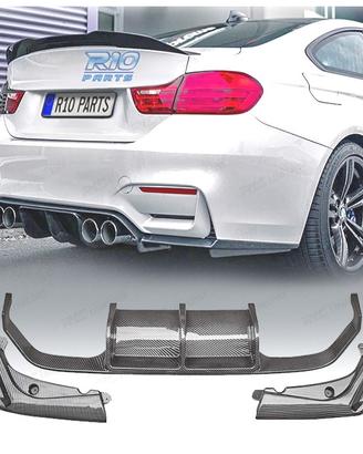 DIFFUSORE BMW F80 F82 F83 LOOK M4 CARBONIO DOPPIA