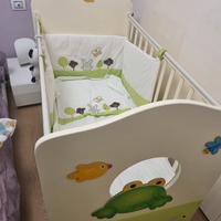 set lettino culla  fasciatoio e armadio 