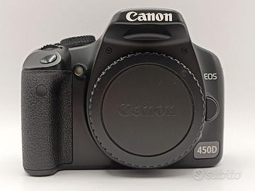 Canon EOS 450D Solo Corpo con Batteria+Caricatore.