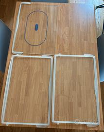 3 ripiani vetro frigorifero whirlpool safeglass