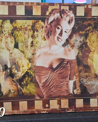 dipinto su tela 90×60 vintage Marylin Monroe