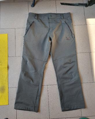 pantaloni Salewa verdi elasticizzati tg 50 / L