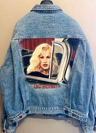 Giacca di Jeans Vintage Denim Dipinta a Mano