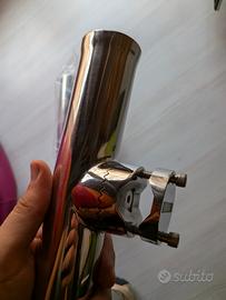 Coppia di porta canne da pesca inox Nuove